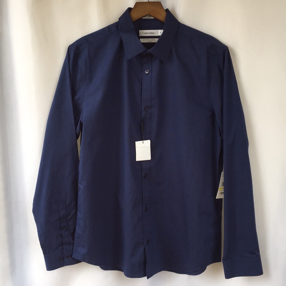 Calvin Klein Navy Button-down